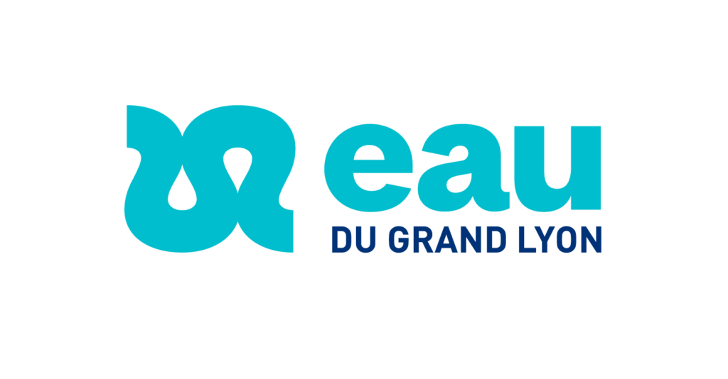 logo bleu, eau du grand lyon